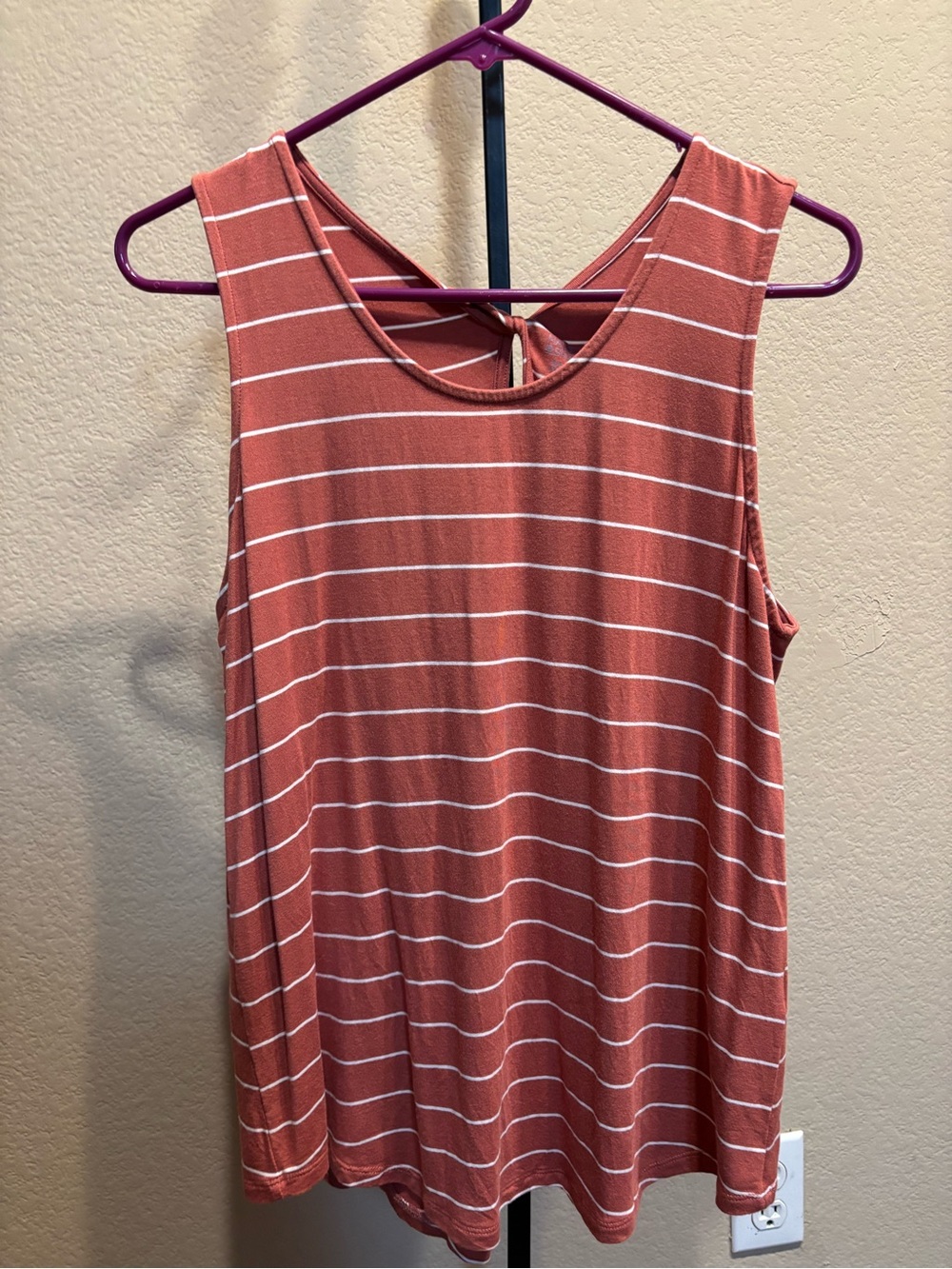 Stitch Fix - Market & Spruce Rust Striped Sleeveless Tank